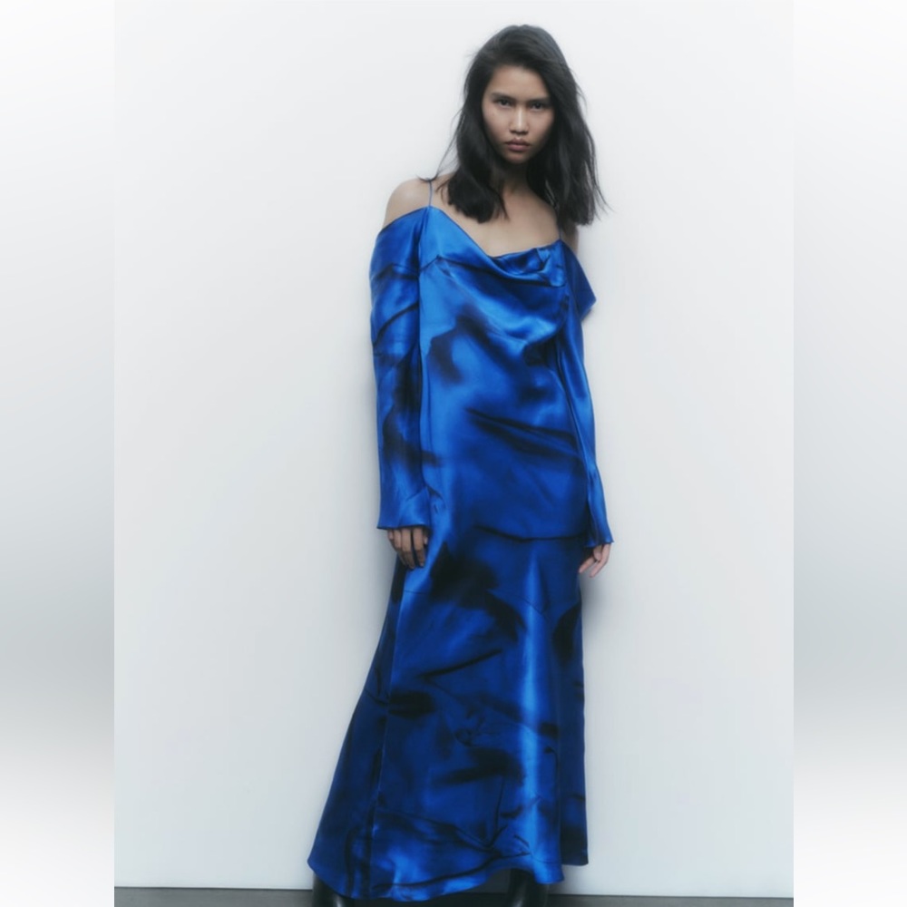 Zara maxi silk dress